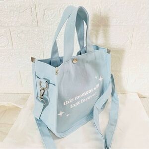 Light Blue Canvas Tote Bag